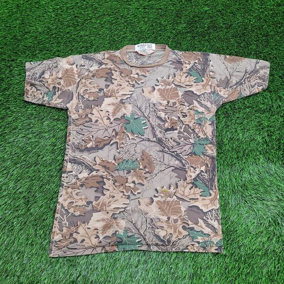 Vintage 90s Red-Head Advantage Camo Shirt Medium 20x26 Green Brown USA - Picture 1 of 14